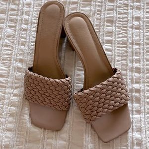 A.S.N.Y Braided Slip-on Heels - Size 8